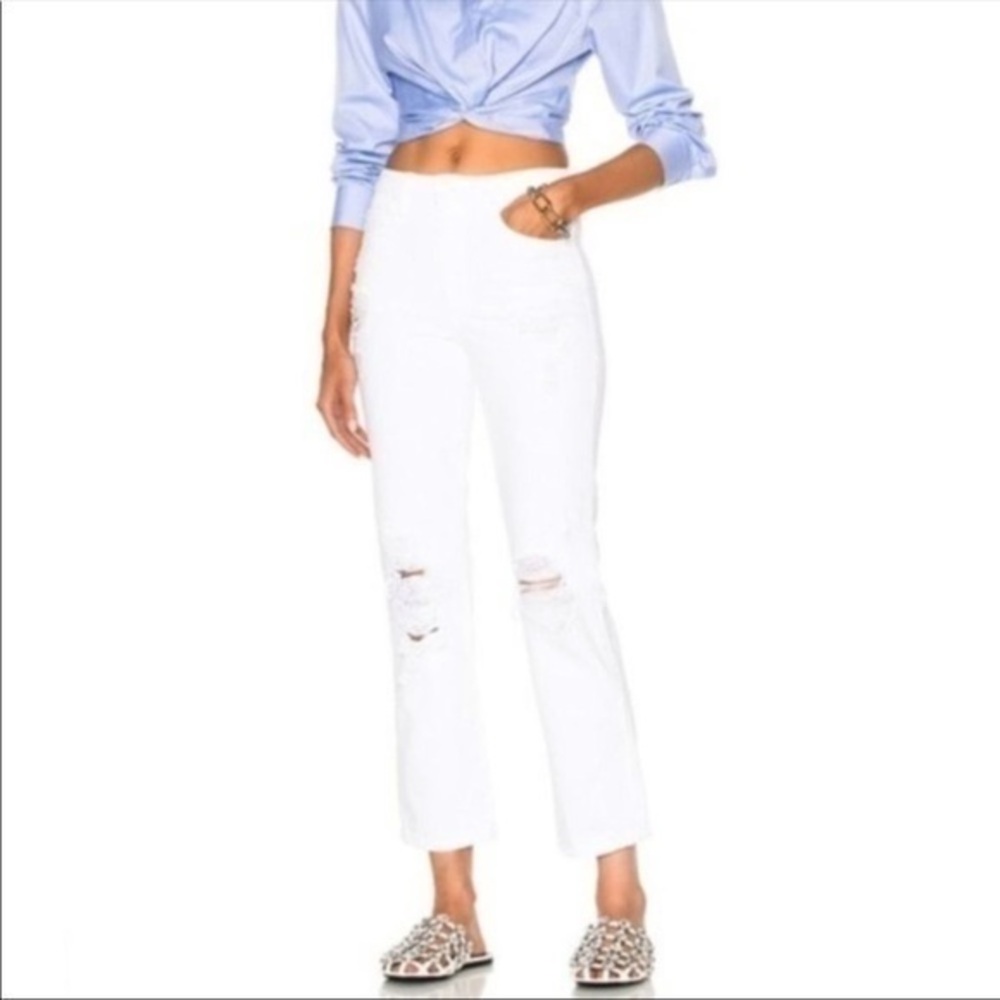 Alexander wang cult cropped destroyed jeans